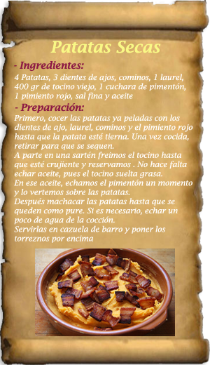 patatas patatas secas